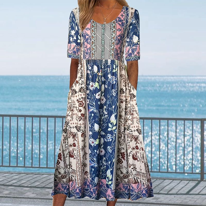 Falado – Elegante boho-jurk met print voor dames