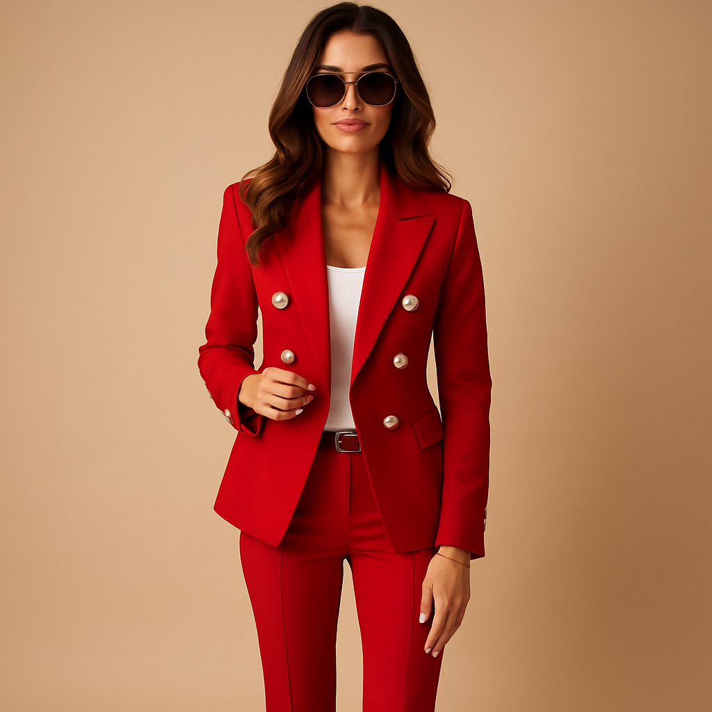 Stijlvol damespak met blazer en pantalon | Milou