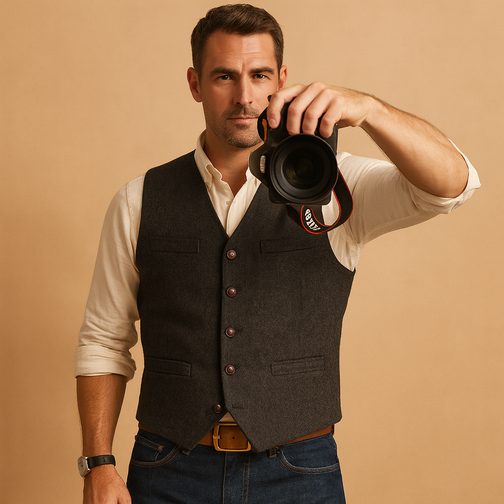 Heren gilet met knoopsluiting voor formele en casual looks | Ruben