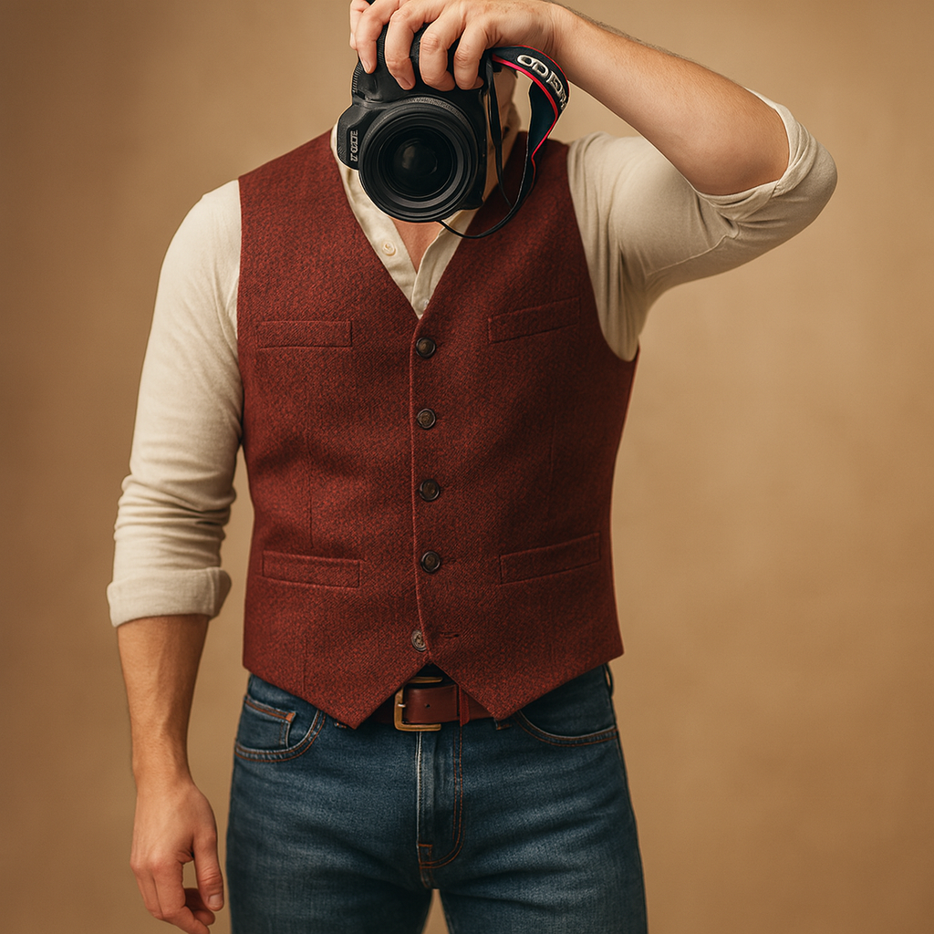 Heren gilet met knoopsluiting voor formele en casual looks | Ruben