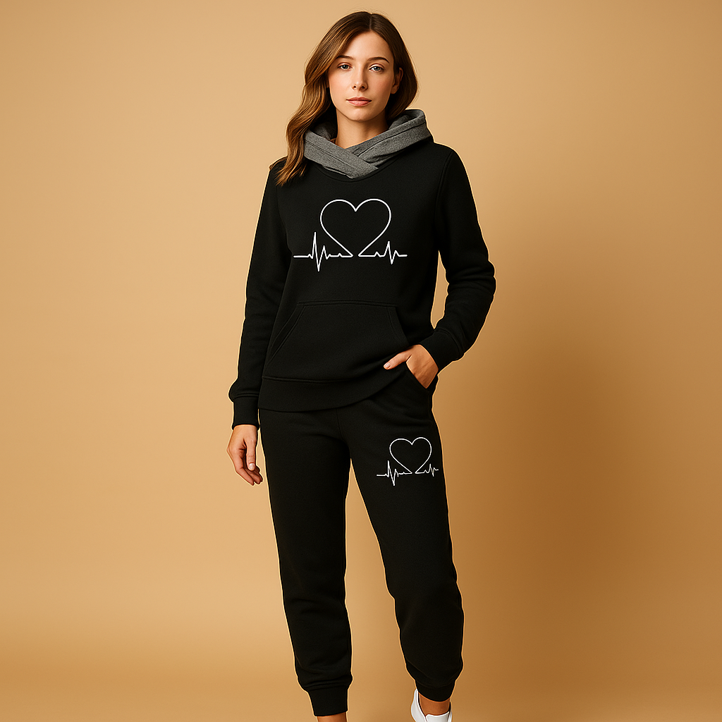 Stijlvolle jogging set met jack voor dames | Lianne