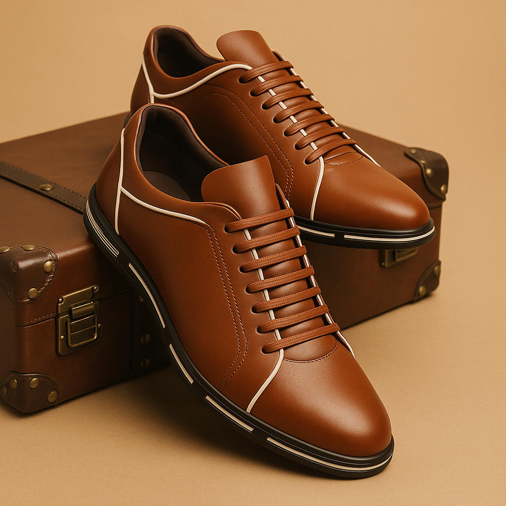 Stijlvolle veterschoenen met comfortabele zool voor heren | Sanjin