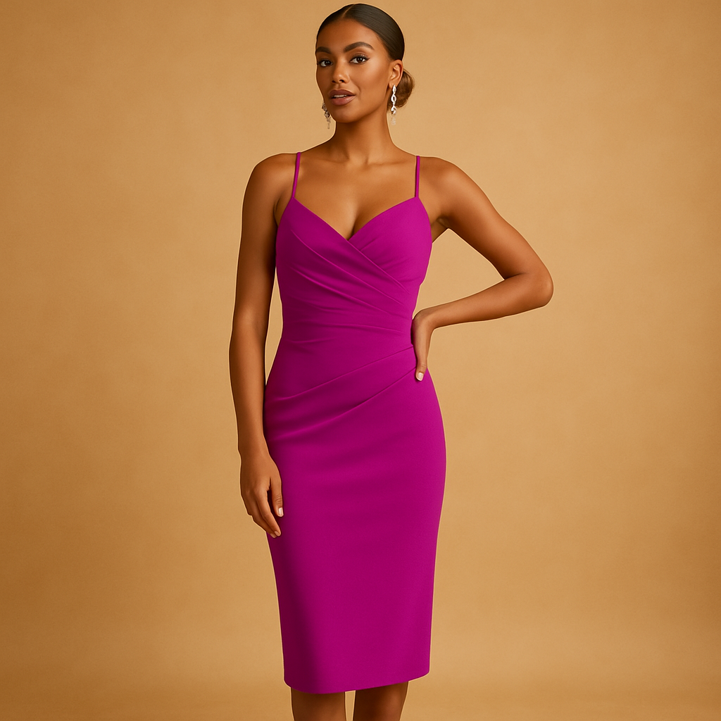 Milou | Strapless midi feestjurk voor dames