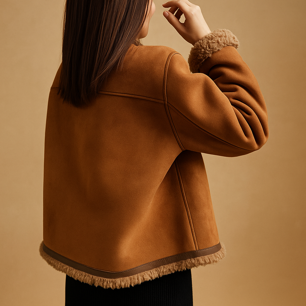 Suède fleece gevoerd jack voor dames | Jolien