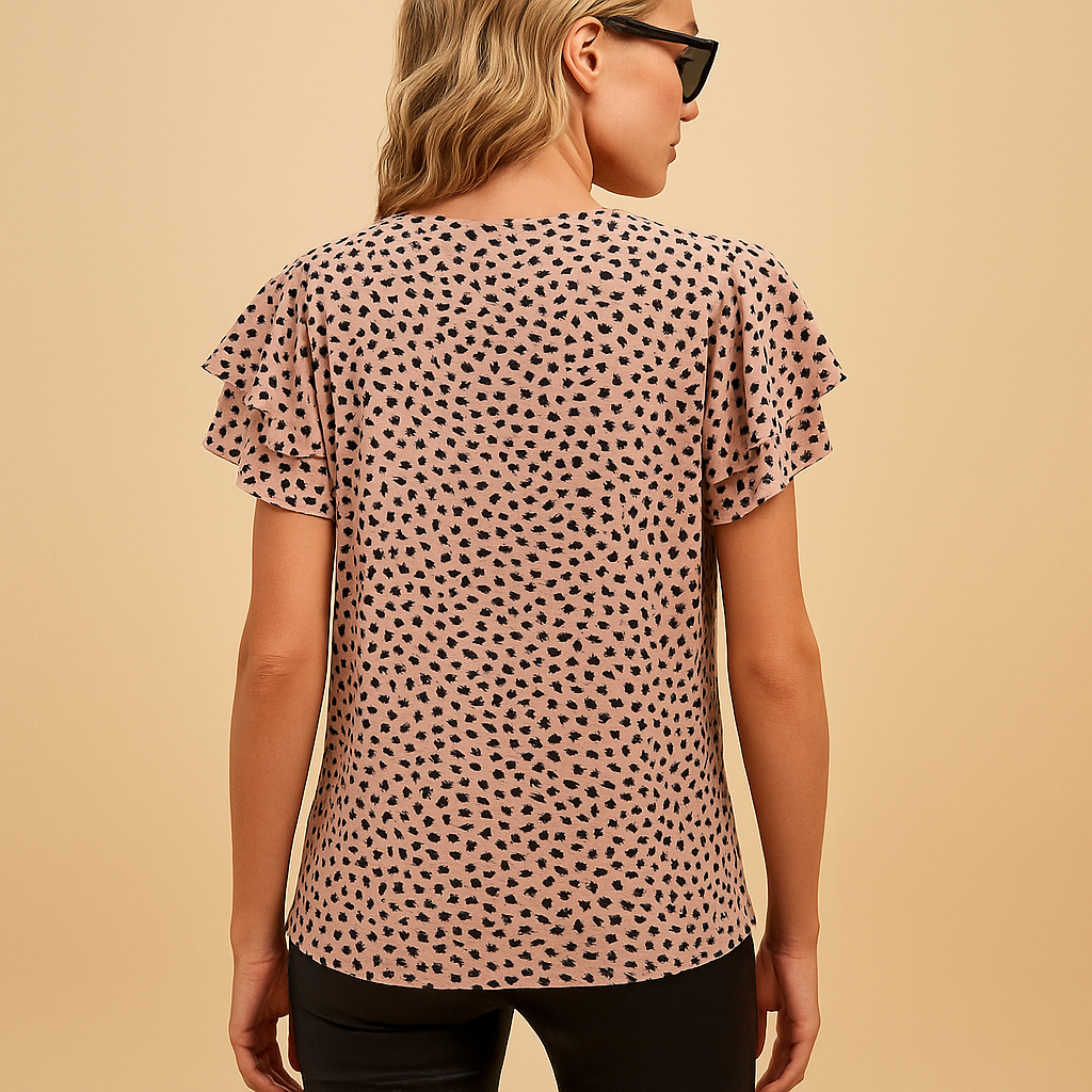 Top met opvallende print en elegante pasvorm voor dames | Mia