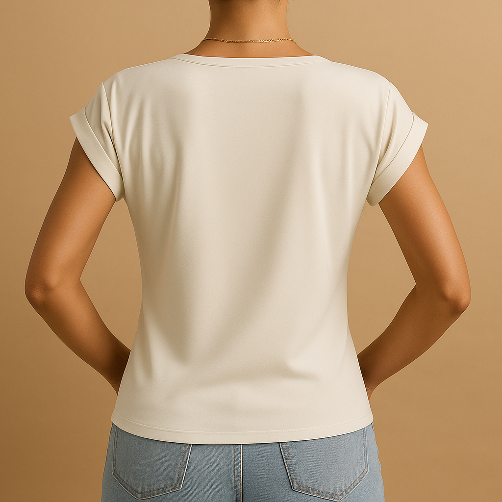 V-hals blouse met flatterende pasvorm voor dames | Joline