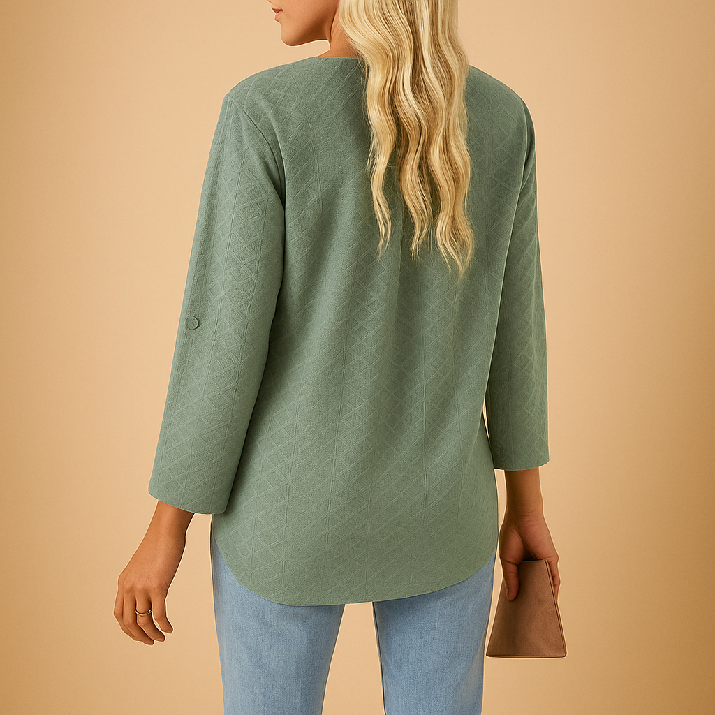 Elisa | V-hals blouse met regular fit voor dames