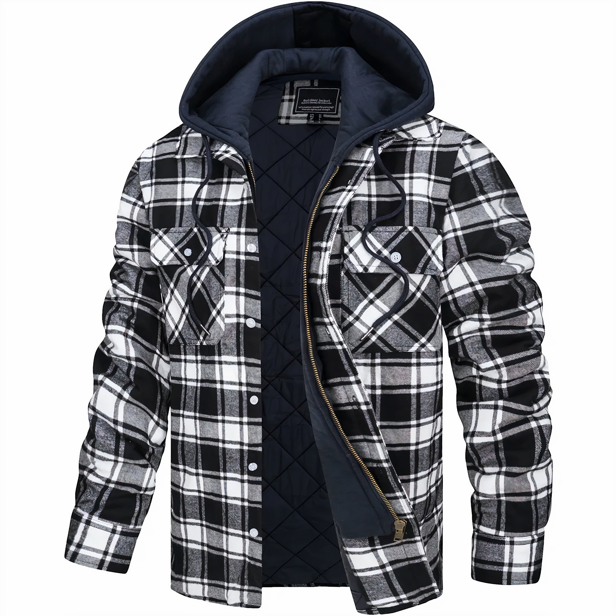 Laluna® | Geruite jas met rits