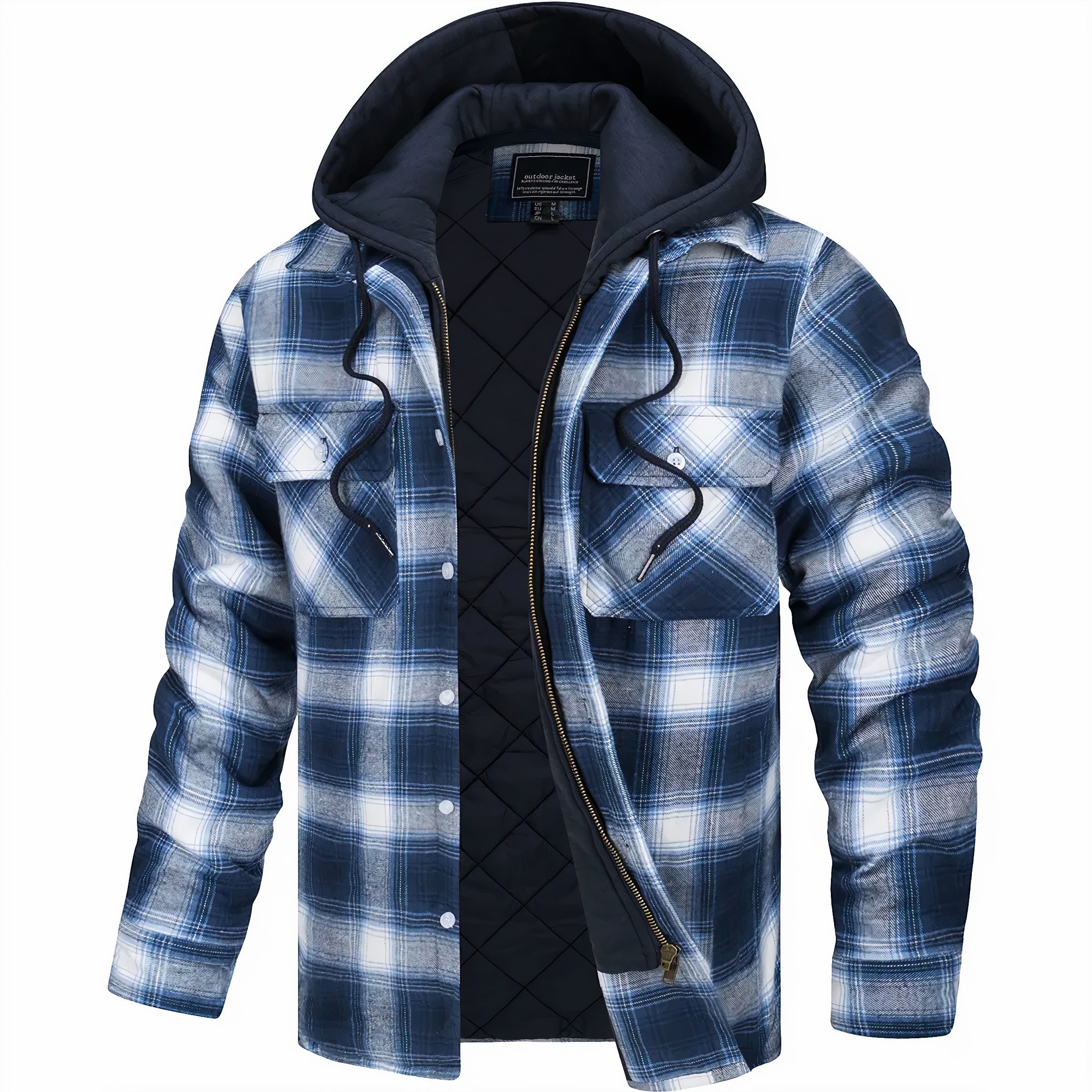 Laluna® | Geruite jas met rits