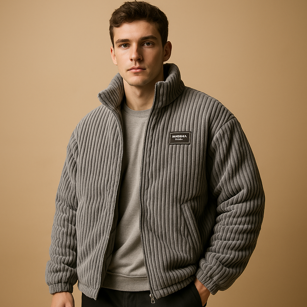 Warm corduroy jack met katoenen voering voor heren | Mees