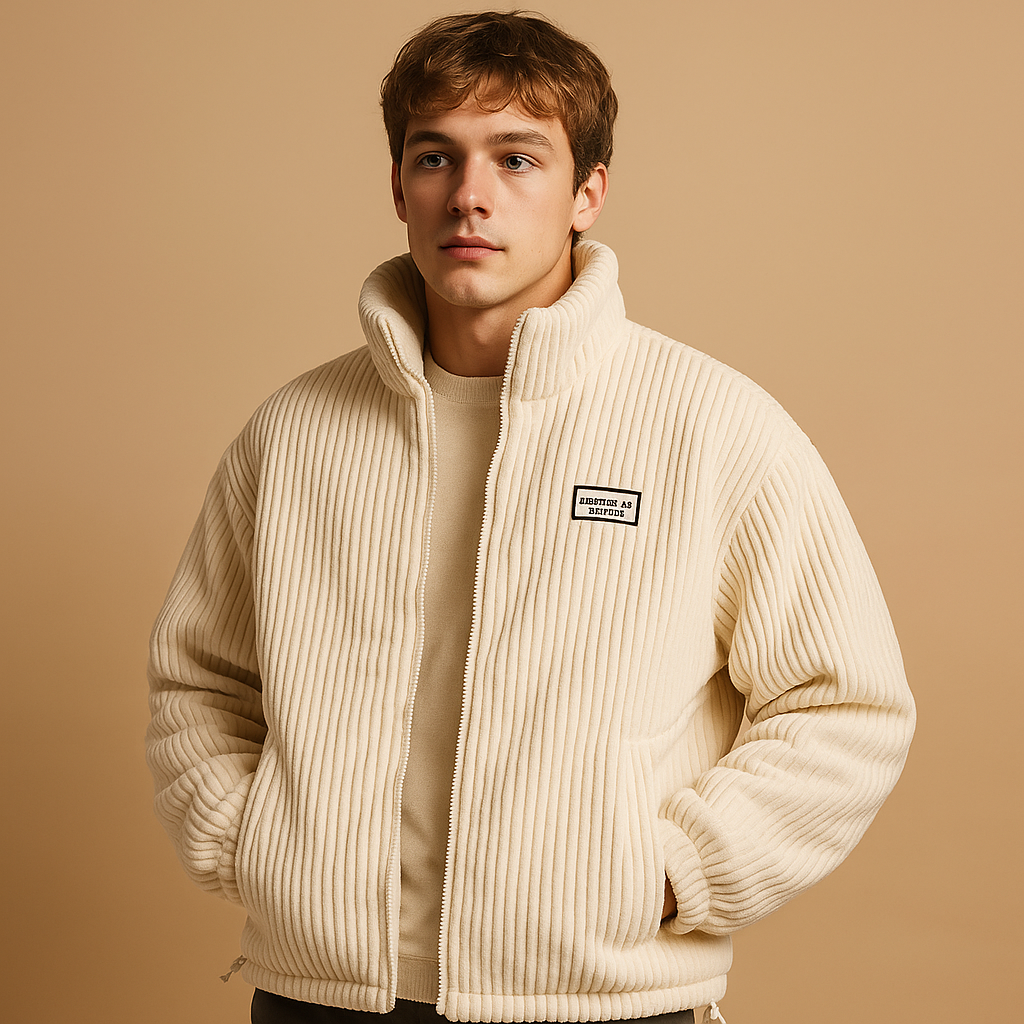 Warm corduroy jack met katoenen voering voor heren | Mees