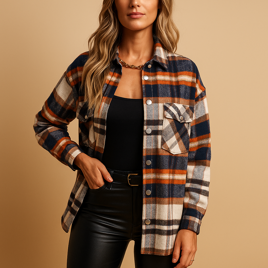 Warm geruit jack voor dames | Lieke