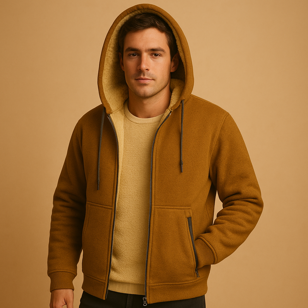 Warme hoodie met rits en capuchon voor heren | Koen