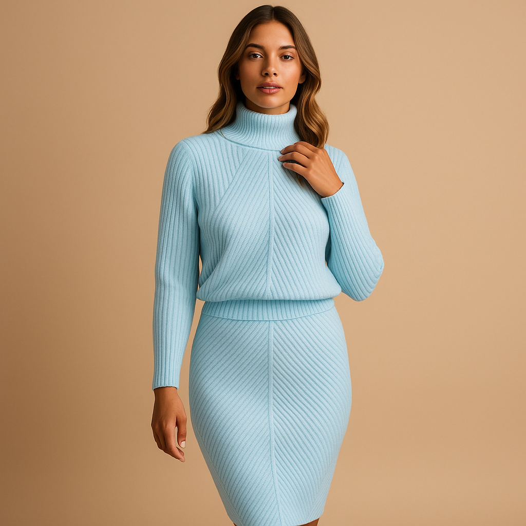 Warme midi winterjurk voor dames | Jolanda