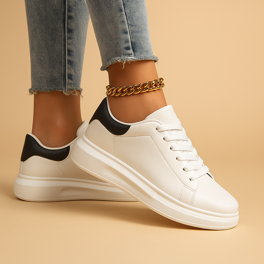 Witte sneakers met minimalistisch design voor dames | Jinte