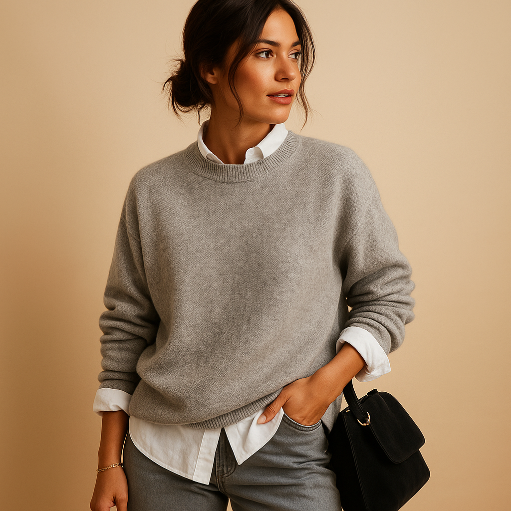 Wollen damestrui met elegante pasvorm en minimalistische afwerking | Mireille