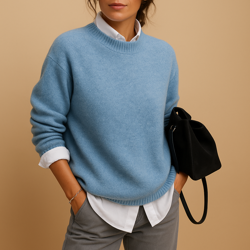Wollen damestrui met elegante pasvorm en minimalistische afwerking | Mireille