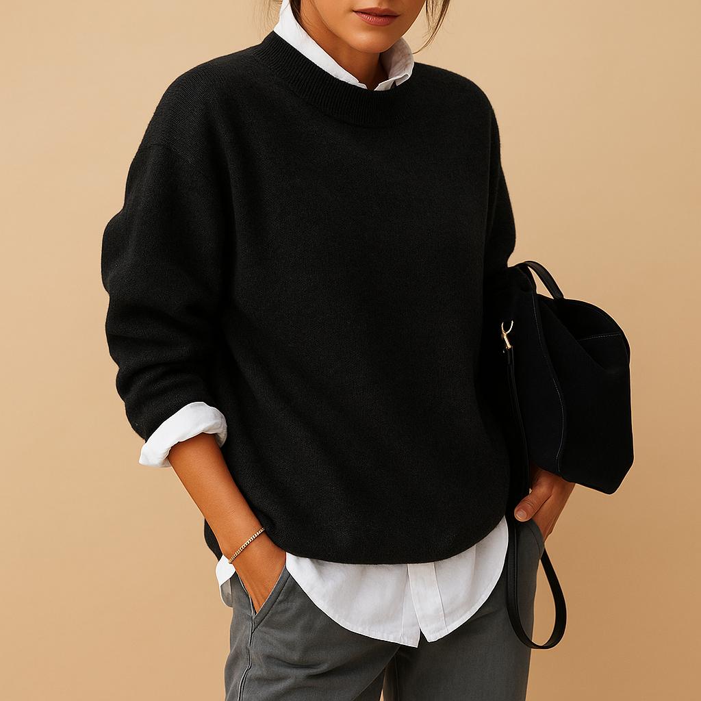 Wollen damestrui met elegante pasvorm en minimalistische afwerking | Mireille