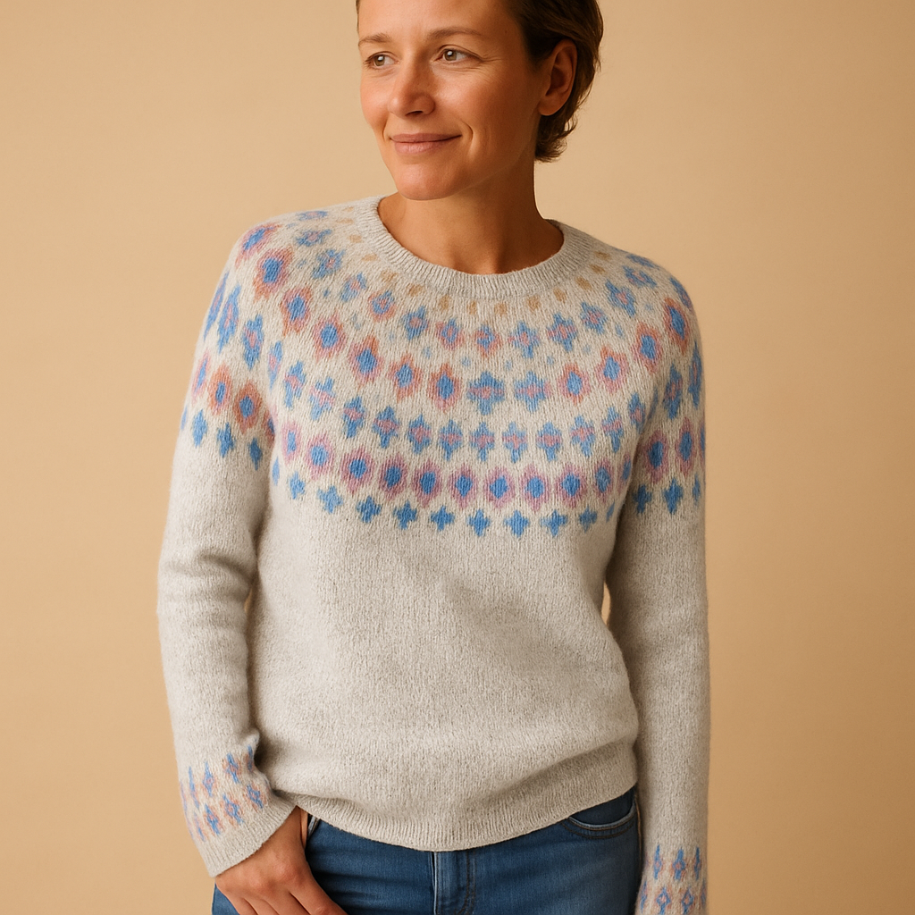 Wollen trui met unieke print voor dames | Lena